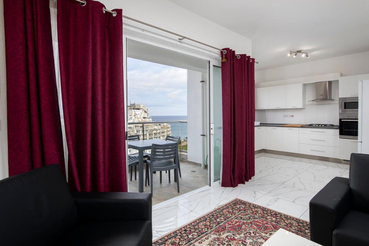Sea View Apartment 2 Bedrooms 2 Bathrooms, 2 Minutes Away From The Sea St. Julian's Exteriör bild